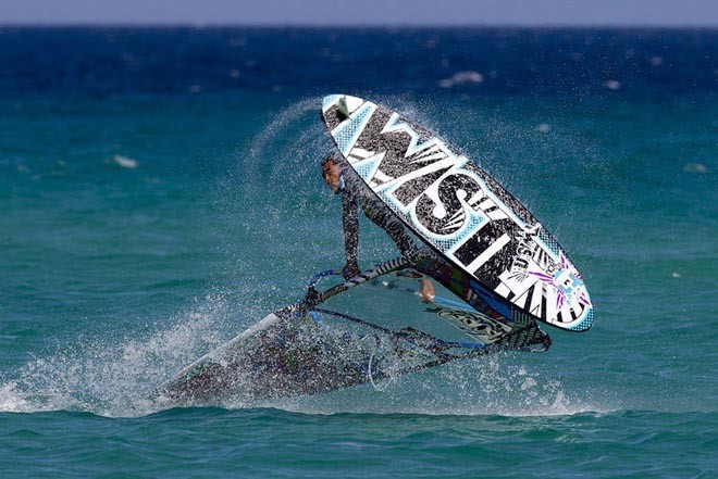 Tonky in a twist - PWA Sotavento Fuerteventura World Cup 2012 ©  John Carter / PWA http://www.pwaworldtour.com